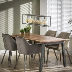 Hoyz Collection Hoyz - Eetkamertafel Edge - Bruin - Hout - 180x90x76