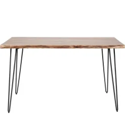 Industriële Eettafels-Hoyz Collection Hoyz - Eetkamertafel Edge - Hout - Bruin - 130x70x77
