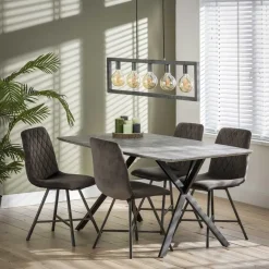 Hoyz Collection Hoyz - Industriele Eetkamertafel - Ovaal Blad - Zwart Frame