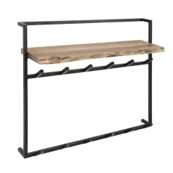 Hoyz Collection Hoyz - Kapstok Air Solid - 12 Haken - Massief Acaciahout - 100x30x80