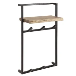 Kapstokken-Hoyz Collection Hoyz - Kapstok Air Solid Hoog - 6 Haken - Massief Acaciahout - 100x51x80