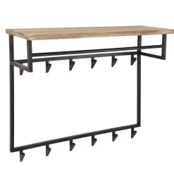 Kapstokken-Hoyz Collection Hoyz - Kapstok Edge Hoog - 12 Haken - Massief Acaciahout - 100x33x80