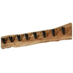 Kapstokken-Hoyz Collection Hoyz - Kapstok Edge met 8 haken - Grijs - Wandkapstok