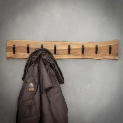 Kapstokken-Hoyz Collection Hoyz - Kapstok Edge met 8 haken - Grijs - Wandkapstok