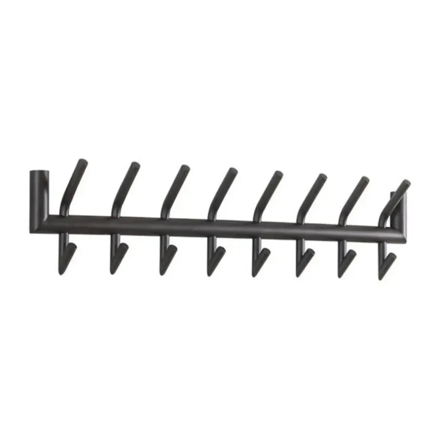 Hoyz Collection Hoyz - Kapstok Industrieel met 16 haken - Grijs - Wandkapstok 78cm breed