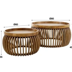 Salontafels-Hoyz Collection Hoyz - Salontafel Tweak Curve - Set van 2