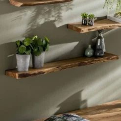 Hoyz Collection Hoyz - Wandplank 120 edge - Acaciahout - Bruin