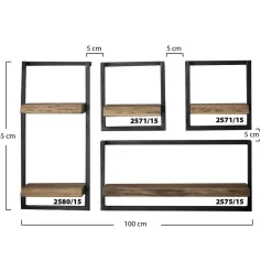 Wandplanken-Hoyz Collection Hoyz - Wandplank Edge - 30cm - Acaciahout