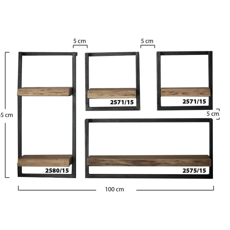 Wandplanken-Hoyz Collection Hoyz - Wandplank Edge - 30cm - Acaciahout