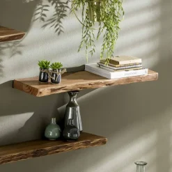 Wandplanken-Hoyz Collection Hoyz - Wandplank Edge - 90cm Breed - Acaciahout - Bruin