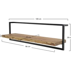 Hoyz Collection Hoyz - Wandplank Edge - 100cm - Acaciahout - Bruin