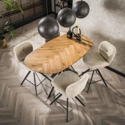 Bartafels-Hoyz Collection - Bartafel 140 Organisch - Gerecycled Teakhout Fineer