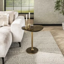 Bijzettafels-Hoyz Collection - Bijzettafel Eclipse M - Goud Antiek Finish