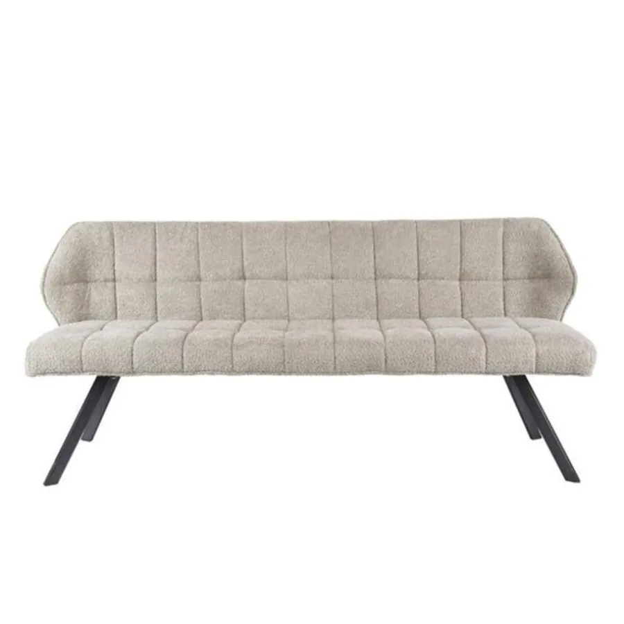 Eetkamerbanken-Hoyz Collection - Eetkamerbank Raster - Boucle Zandkleur
