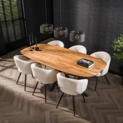 Hoyz Collection - Eetkamertafel Arhus Solid 180cm - Acaciahout - 6 personen