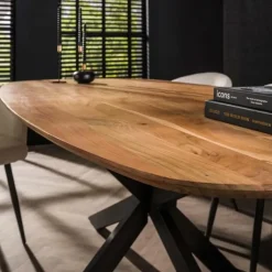 Hoyz Collection - Eetkamertafel Arhus Solid 180cm - Acaciahout - 6 personen
