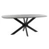 Hoyz Collection - Eetkamertafel 180 Deens Ovaal - 3D Melamine Slate Stone