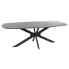 Hoyz Collection - Eetkamertafel 215 Deens Ovaal - 3D Melamine Slate Stone