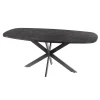 Hoyz Collection - Eettafel Metallic Deens Ovaal 215 Cm - Zwartbruin