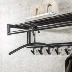 Kledingopbergers-Hoyz Collection - Garderobehanger Ronde Buis - Gun Metal - 6 Stuks