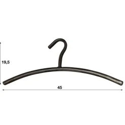 Kledingopbergers-Hoyz Collection - Garderobehanger Ronde Buis - Gun Metal - 6 Stuks