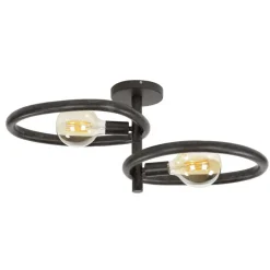 Hoyz Collection - Plafondlamp Pebble 2-lichts - Artic Zwart