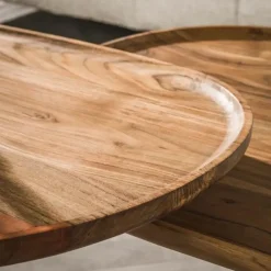 Salontafels-Hoyz Collection - Salontafel Spider - Massief Acacia Naturel - Set van 2