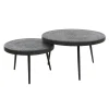 Salontafels-Hoyz Collection - Salontafel Drop Shape - 3D Zwart Bruin - Set van 2