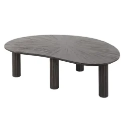 Salontafels-Hoyz Collection - Salontafel 110cm Niervormig Maya Teak - Teak Rust Brown