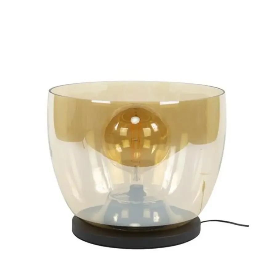 Staande Lampen-Hoyz Collection - Vloerlamp UP XXL - Amberkleurig Glas - Ø48