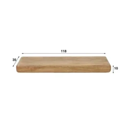 Hoyz Collection - Wandplank Sleek 118cm - Massief Mango Zandkleur