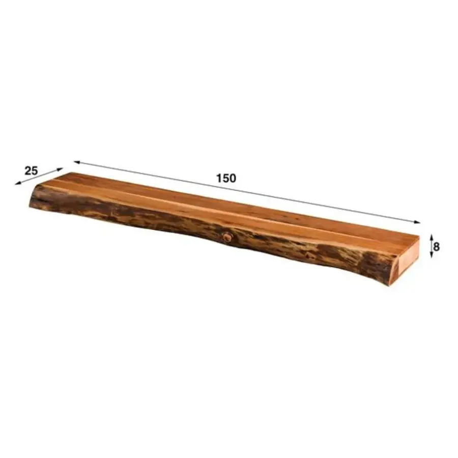 Hoyz Collection - Wandplank Tree 150cm - Acaciahout - M