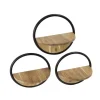 Wandplanken-Hoyz Collection - Wandschap Rond Set-3 - Massief Acacia Naturel