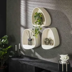 Hoyz Collection - Wandschap Stone Driehoek - Marmer Composiet
