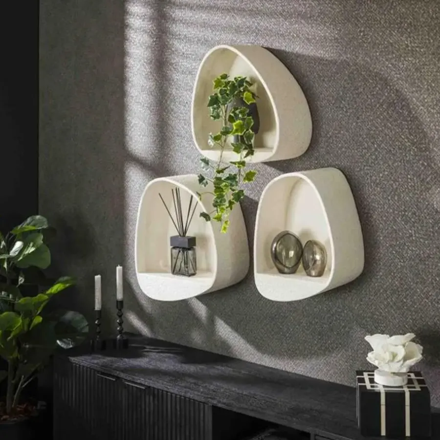 Hoyz Collection - Wandschap Stone Driehoek - Marmer Composiet