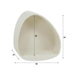 Hoyz Collection - Wandschap Stone Driehoek - Marmer Composiet