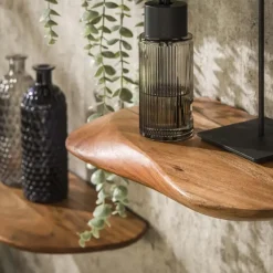 Wandplanken-Hoyz Collection - Wandschap Organic - Massief Acacia Naturel - Set van 3