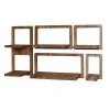 Wandplanken-Hoyz Collection - Wandschap Curvy - Massief Acacia Naturel - Set van 5
