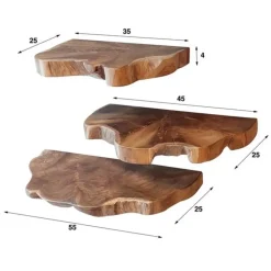 Hoyz Collection - Wandschap Natural Line - Set van 3