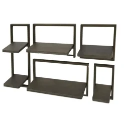Wandplanken-Hoyz Collection - Wandschap Ferro - Brons Antiek - Set van 5