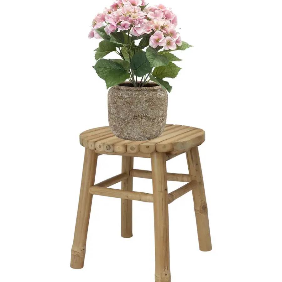 Krukjes-H&S Collection Krukje - plantentafel - bamboe - bruin - 35x38 cm