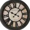 H&S Collection wandklok - Bologna - wand/muur - D50 cm - zwart/glas