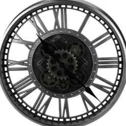 Klokken-H&S Collection Wandklok Bologna - D51 cm - zwart/zilver