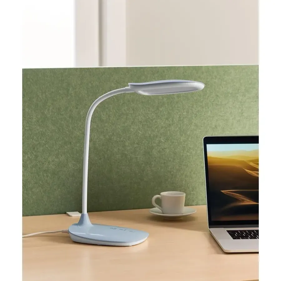 Leen Bakker HYDRA - Bureaulamp LED - Blauw - Synthetisch materiaal
