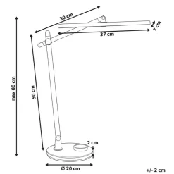 Bureaulampen|Bureaulampen-Leen Bakker HYDRUS - Bureaulamp LED - Zilver - ABS