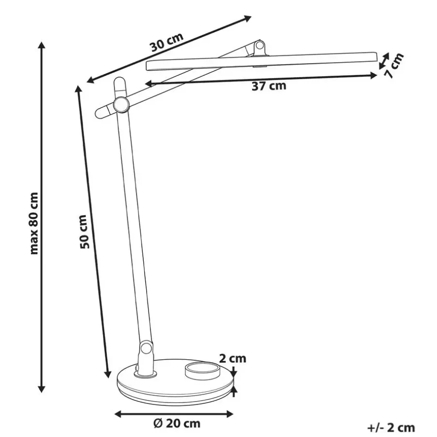 Bureaulampen|Bureaulampen-Leen Bakker HYDRUS - Bureaulamp LED - Zilver - ABS