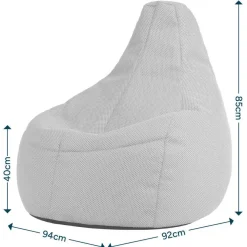 Zitzakken-icon - Dalton XL Zitzak Fauteuil - Gaming - Zwart