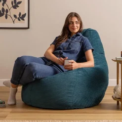 Zitzakken-icon - Dalton XL Zitzak Fauteuil - Gaming - Ribfluweel - Blauwgroen