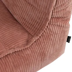 Zitzakken-icon - Dolce Lounge Zitzak - Ligstoel - Ribfluweel Fauteuil - Oud roze