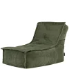 Zitzakken-icon - Dolce Lounge Zitzak - Ligstoel - Ribfluweel Fauteuil - Saliegroen